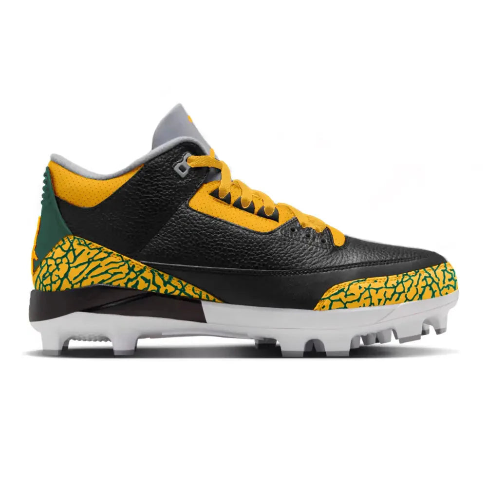 "Oakland" Jordan 3 Retro MCS Cleats