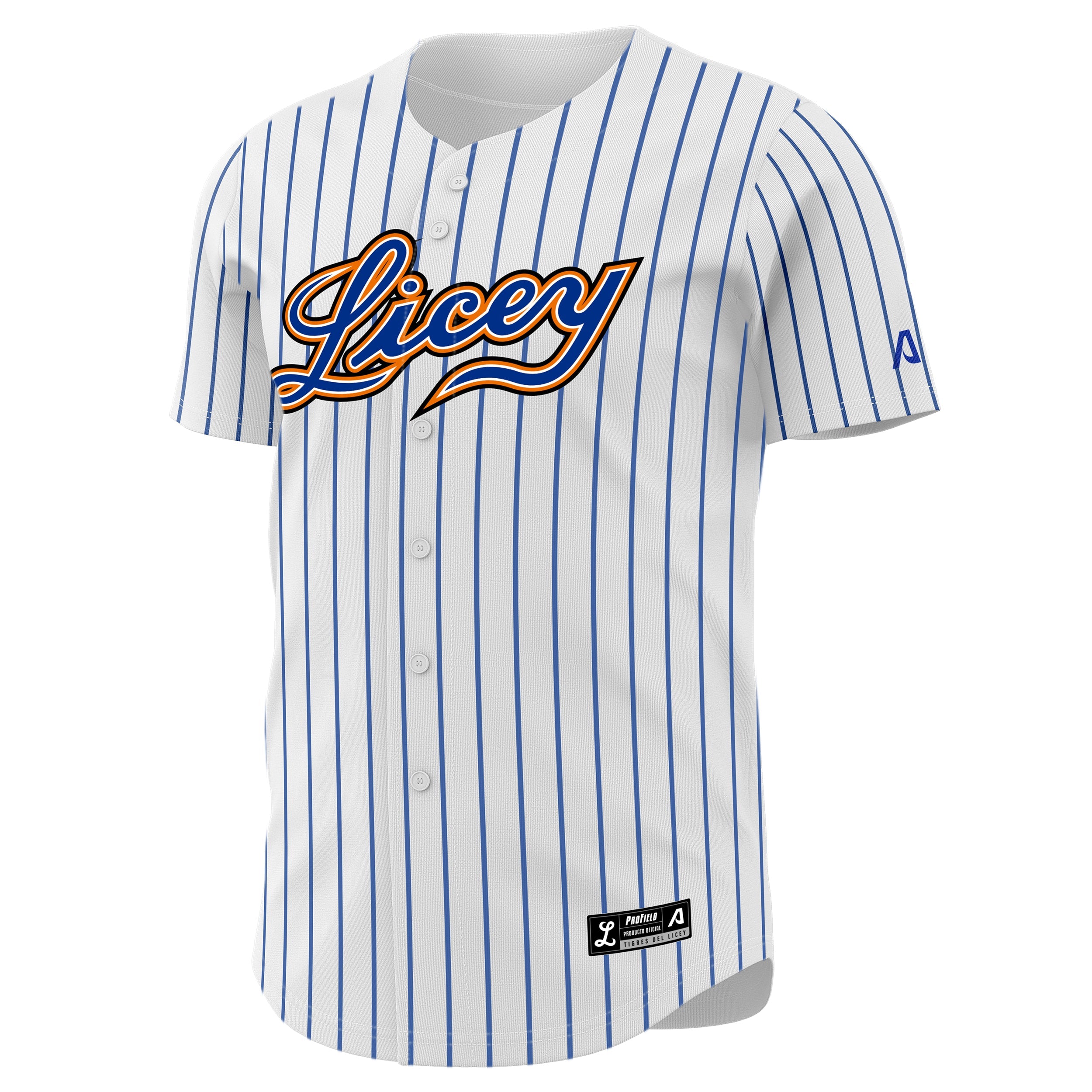 2025-2026 Official Licey Blue Pinstripe Jersey Arrieta - Men's Classic LIDOM Baseball
