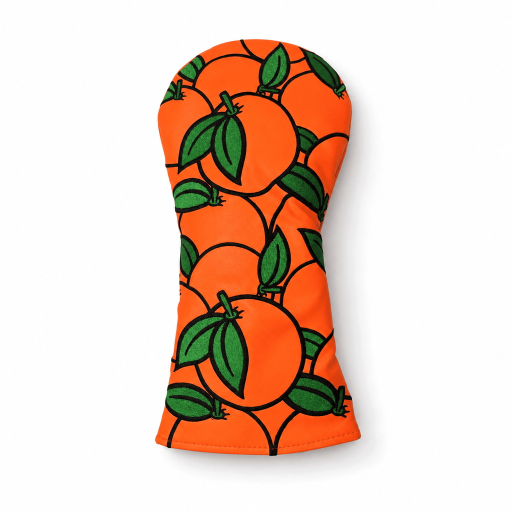 Orange Crush Headcover Set (Driver + Fairway + Hybrid) | Optional Mallet Putter Cover