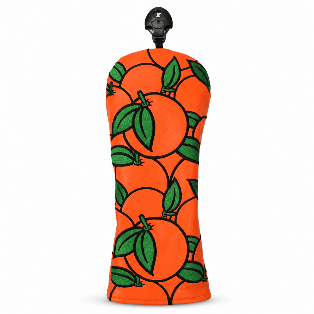 Orange Crush Headcover Set (Driver + Fairway + Hybrid) | Optional Mallet Putter Cover