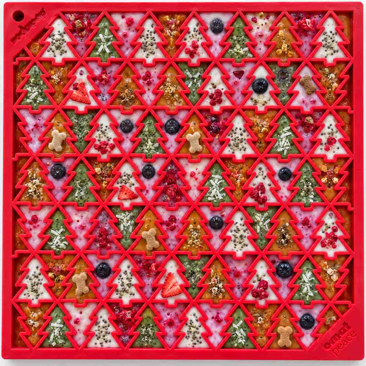 "Peace" Christmas Tree emat - Enrichment Lick Mat for Dogs and Cats | Christmas Tree design | SodaPup