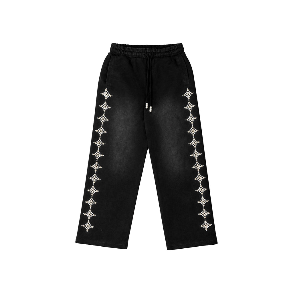 Commons Pearled Star Sweatpants Black