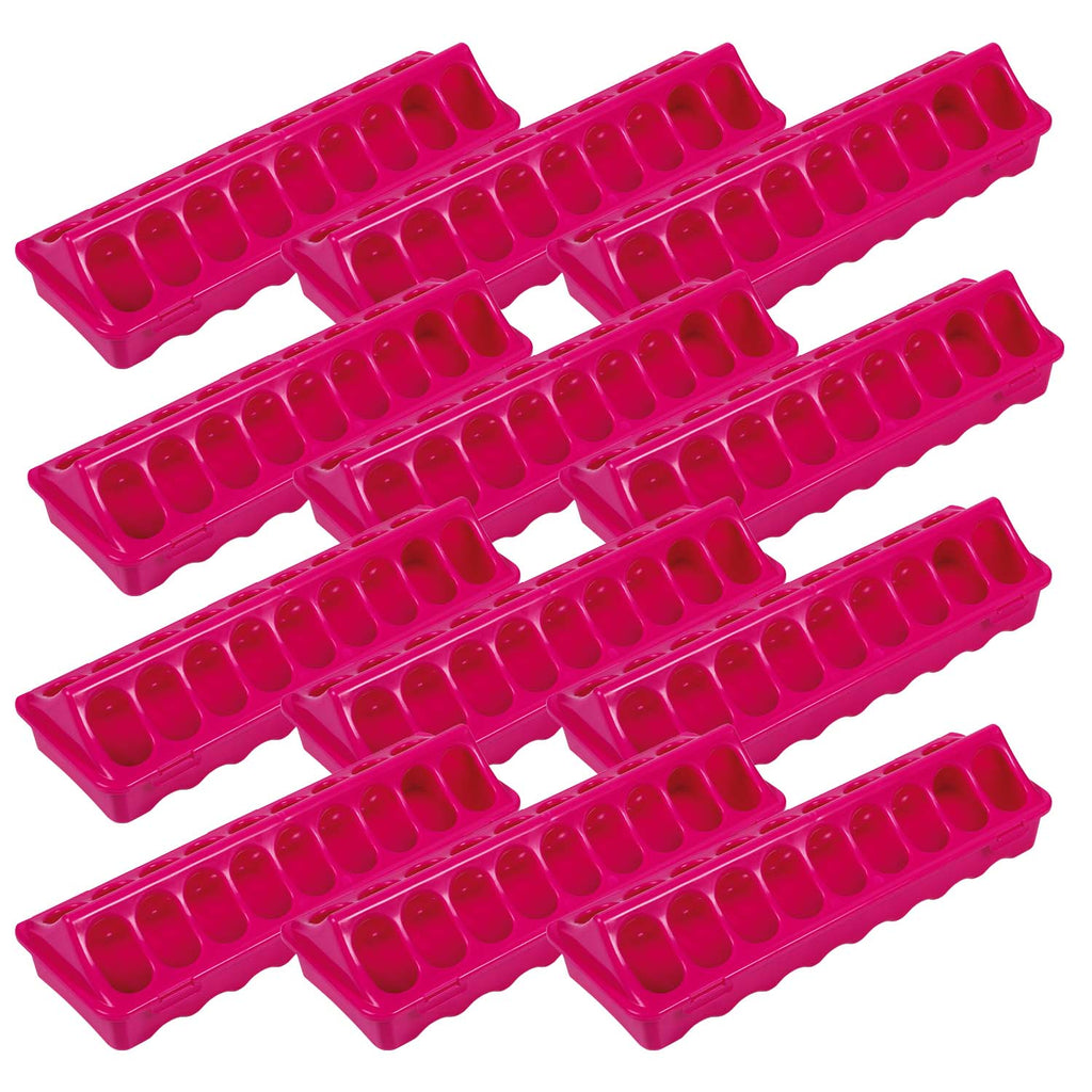 Plastic Ground Chicken Feeder – Chick Feeders, Hinged Lid, Durable Outdoor Poultry Feeder