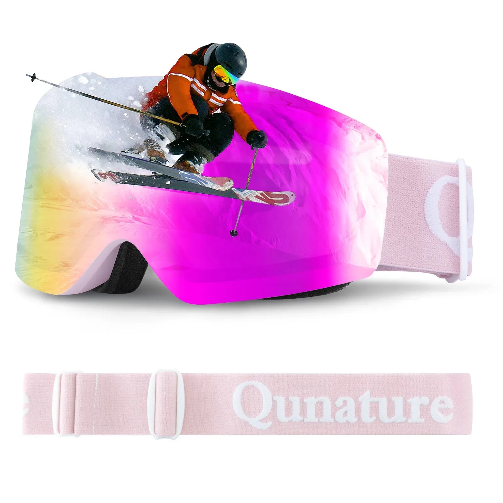 Frameless Anti-fog Ski Goggles with UV400 Protection for Men & Women