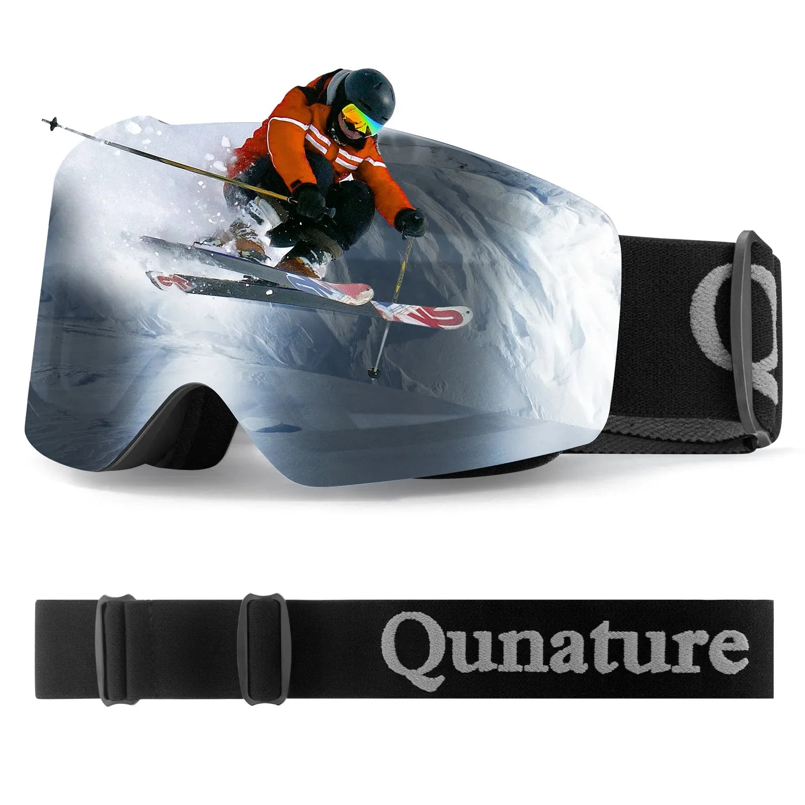 Frameless Anti-fog Ski Goggles with UV400 Protection for Men & Women