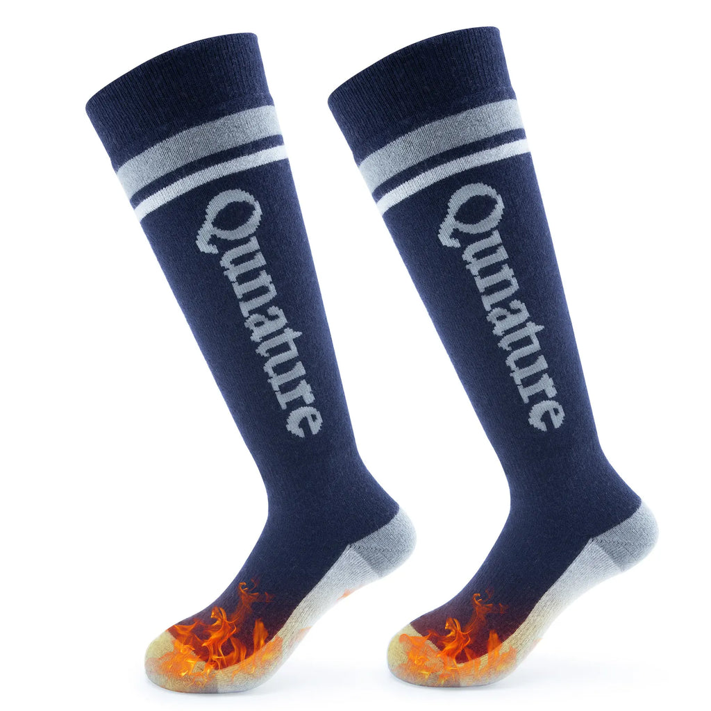 Kids Wool Blend Ski Socks, Cold Weather Knee-high Warm Socks for Winter