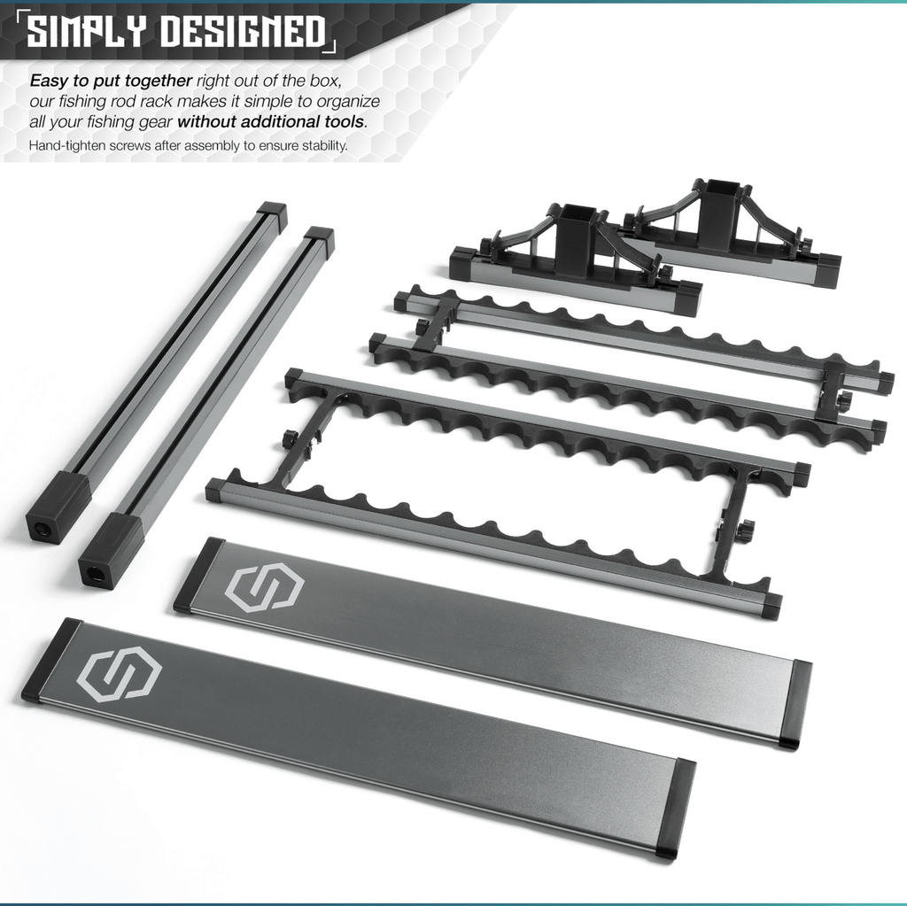 Fishing Pole Aluminum Rack (3 Sizes)