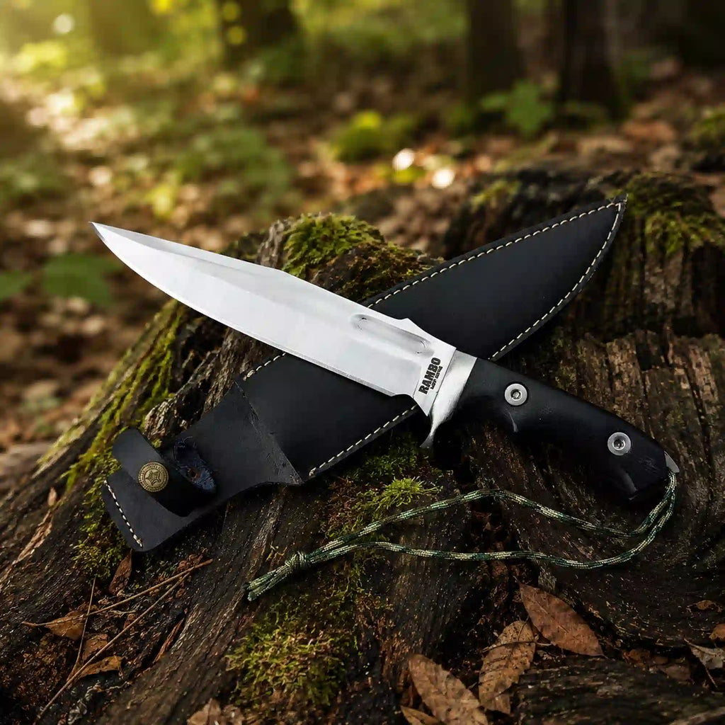 Rambo V Last Blood Replica Bowie Knife – 14" D2 Blade, Micarta Handle