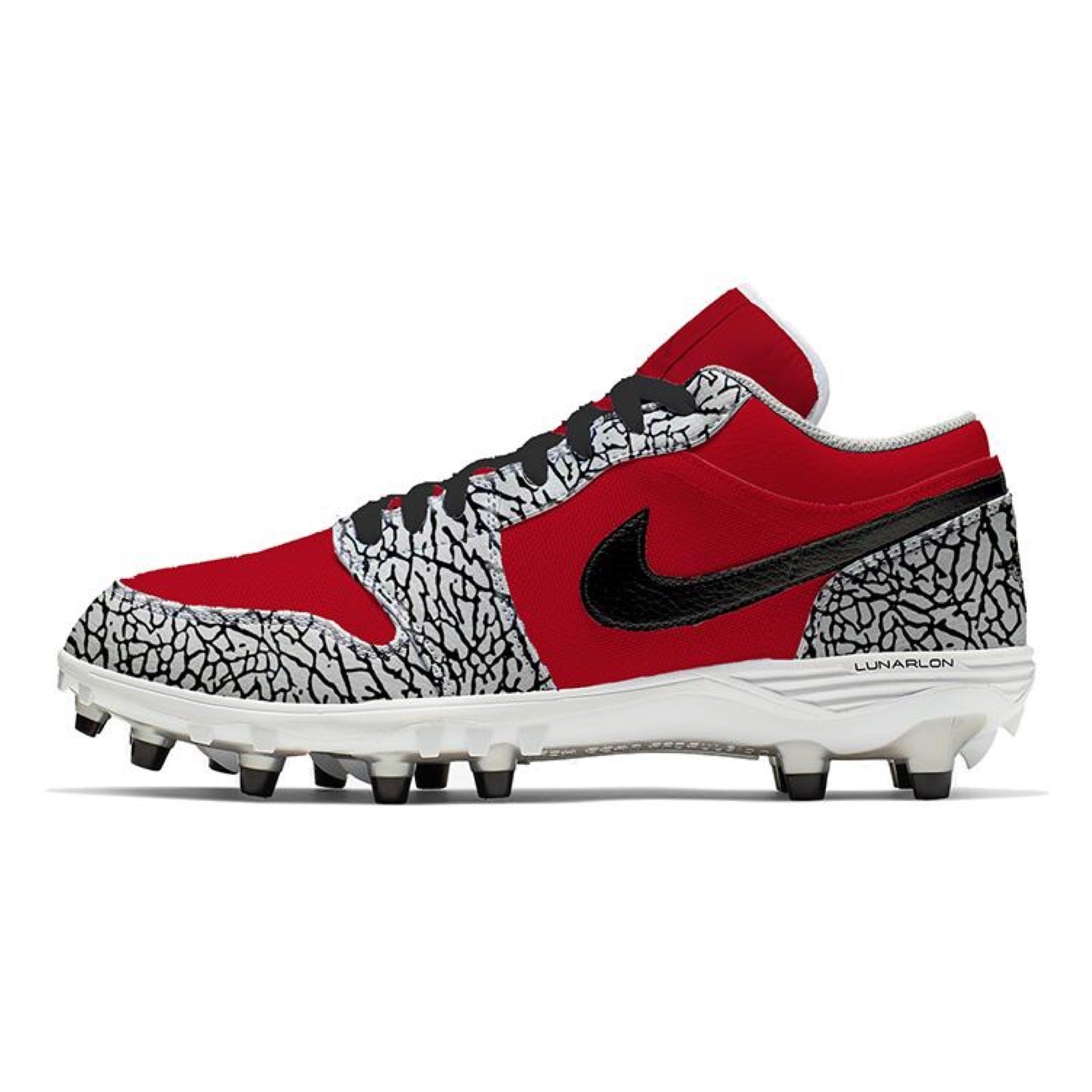 “Red Cement” Jordan 1 TD Cleats