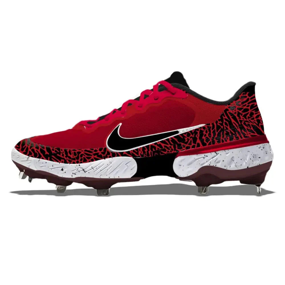 "Red Elephant" Nike Alpha Huarache Elite 3 Low Cleats