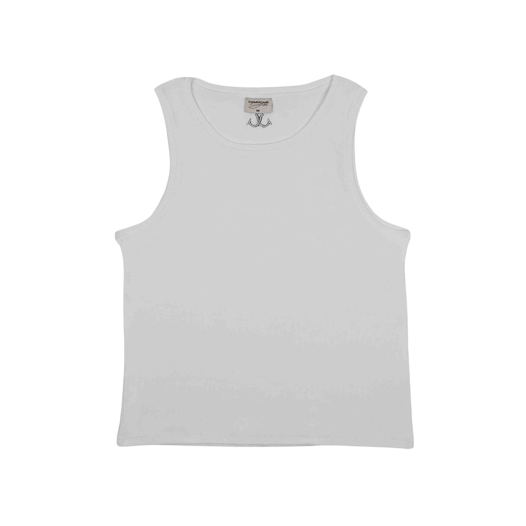 Commons Ribbed Vest Tank White