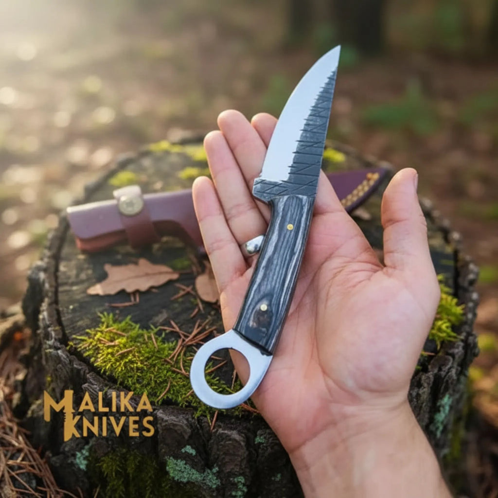 RingTail D2 Hunting Knife Pakka Wood Handle