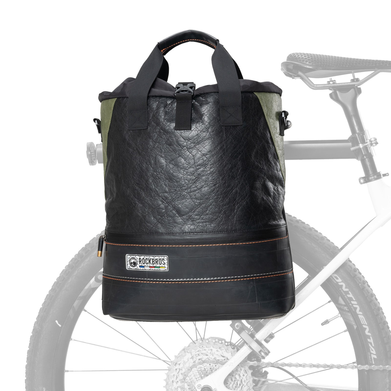 ROAD TO SKY Recycled Tire Bike Panniers - 12L