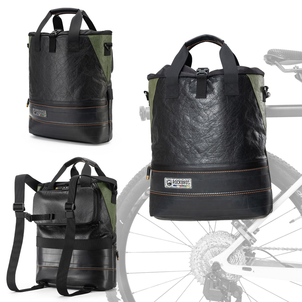 ROAD TO SKY Recycled Tire Bike Panniers - 12L