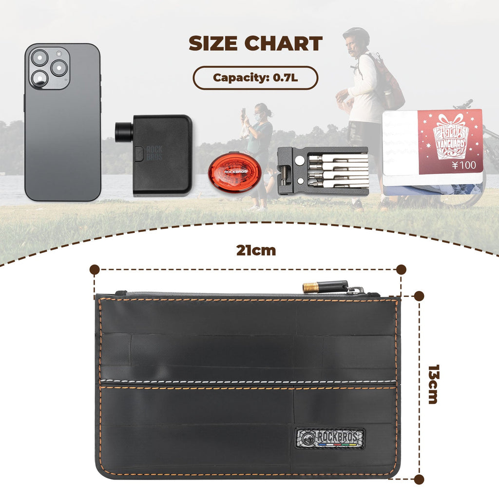 ROAD TO SKY Recycled Tire Bike Wallet - 0.7L