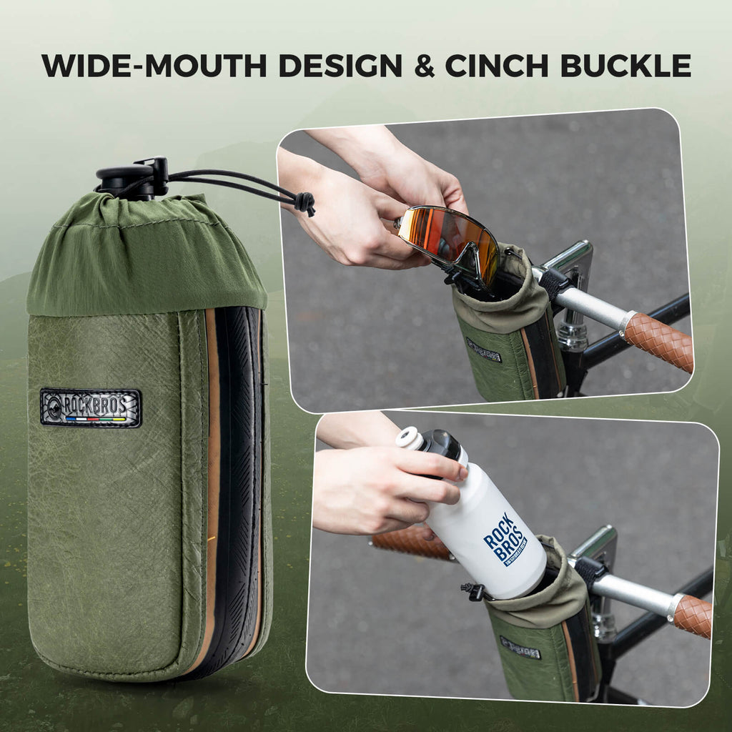 ROAD TO SKY Recycled Tire Bike Water Bottle Bag - 0.8L