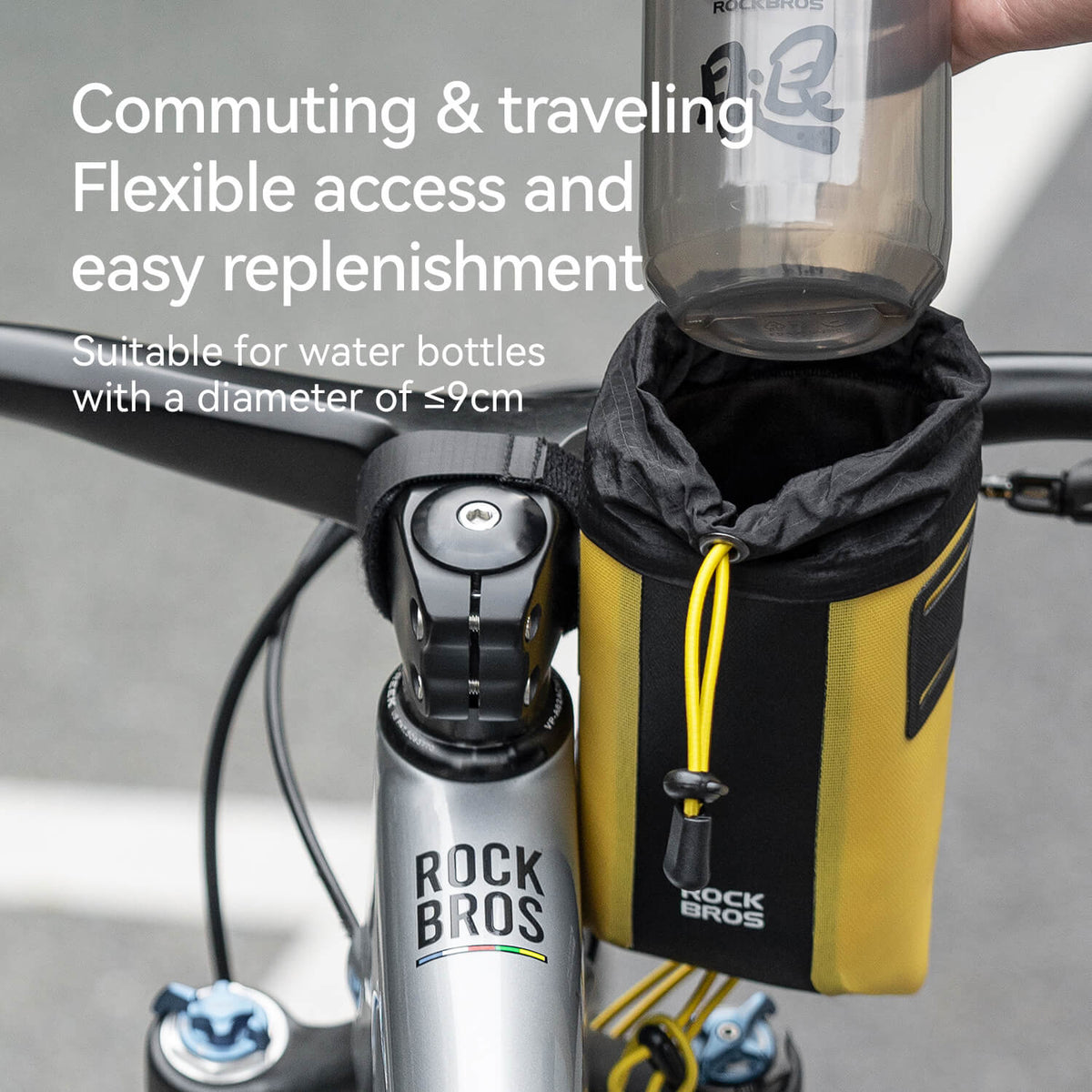 AS-162 100% Waterproof Bike Handlebar Bottle Bag