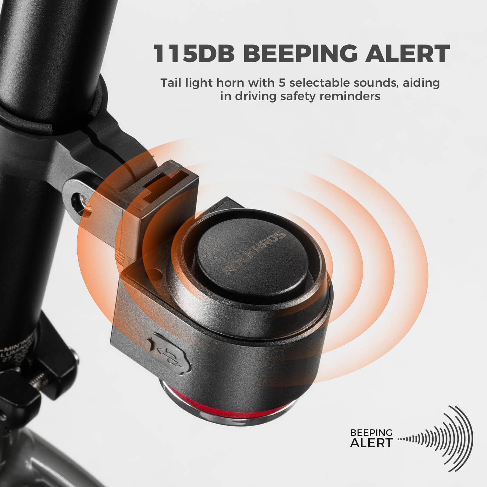 A8Pro Electronic Tail Light with Built-In Horn