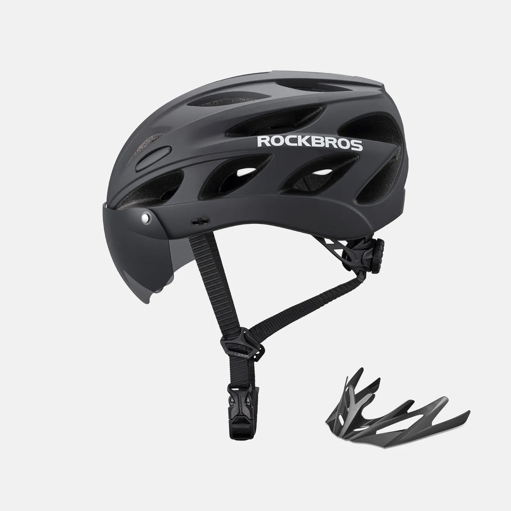 Pottier Bike Helmet with Visor and Goggles