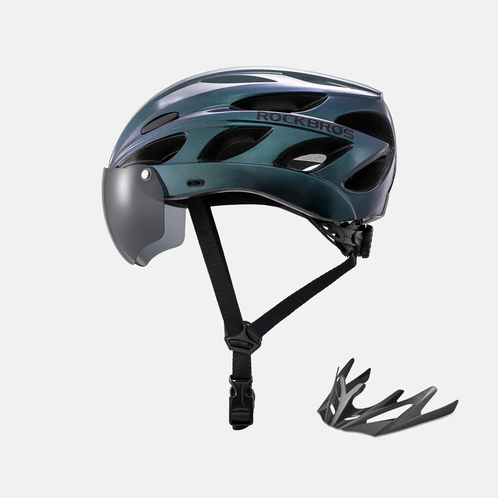 Pottier Bike Helmet with Visor and Goggles