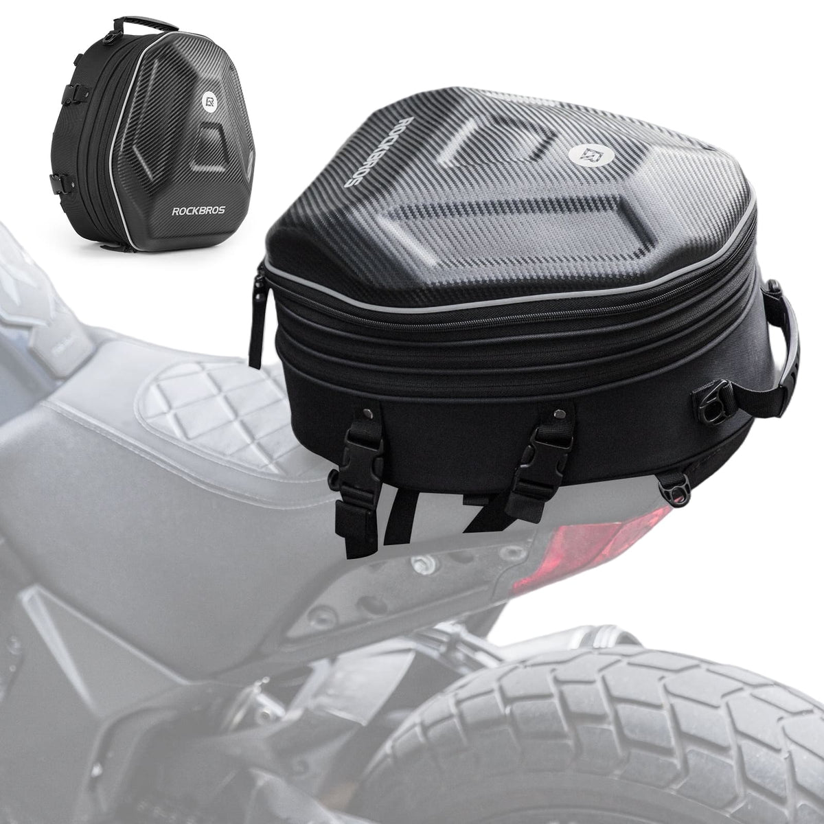 Hard Shell Motorcycle Rear Seat Bag
