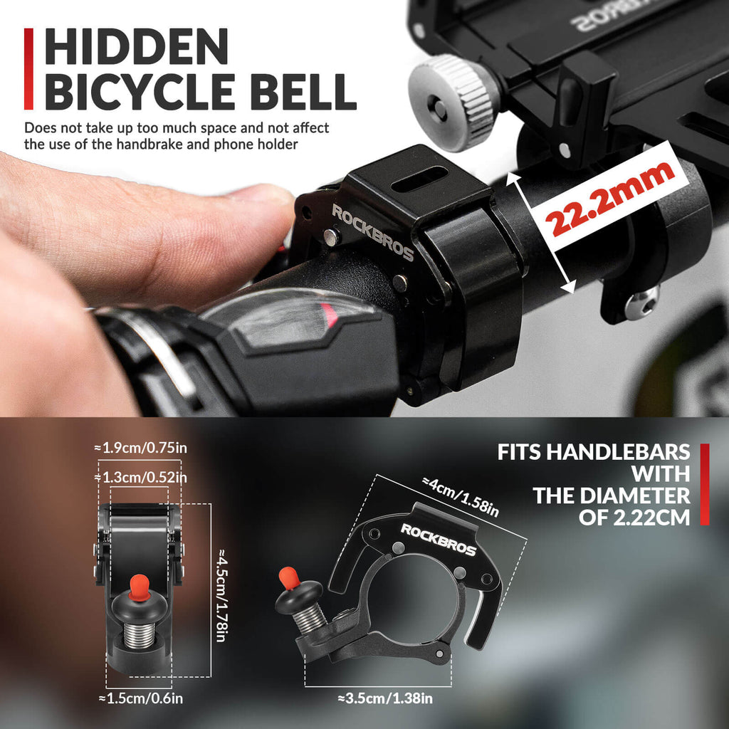 Minimalist Invisible Bike Bell - Fits 22.2mm