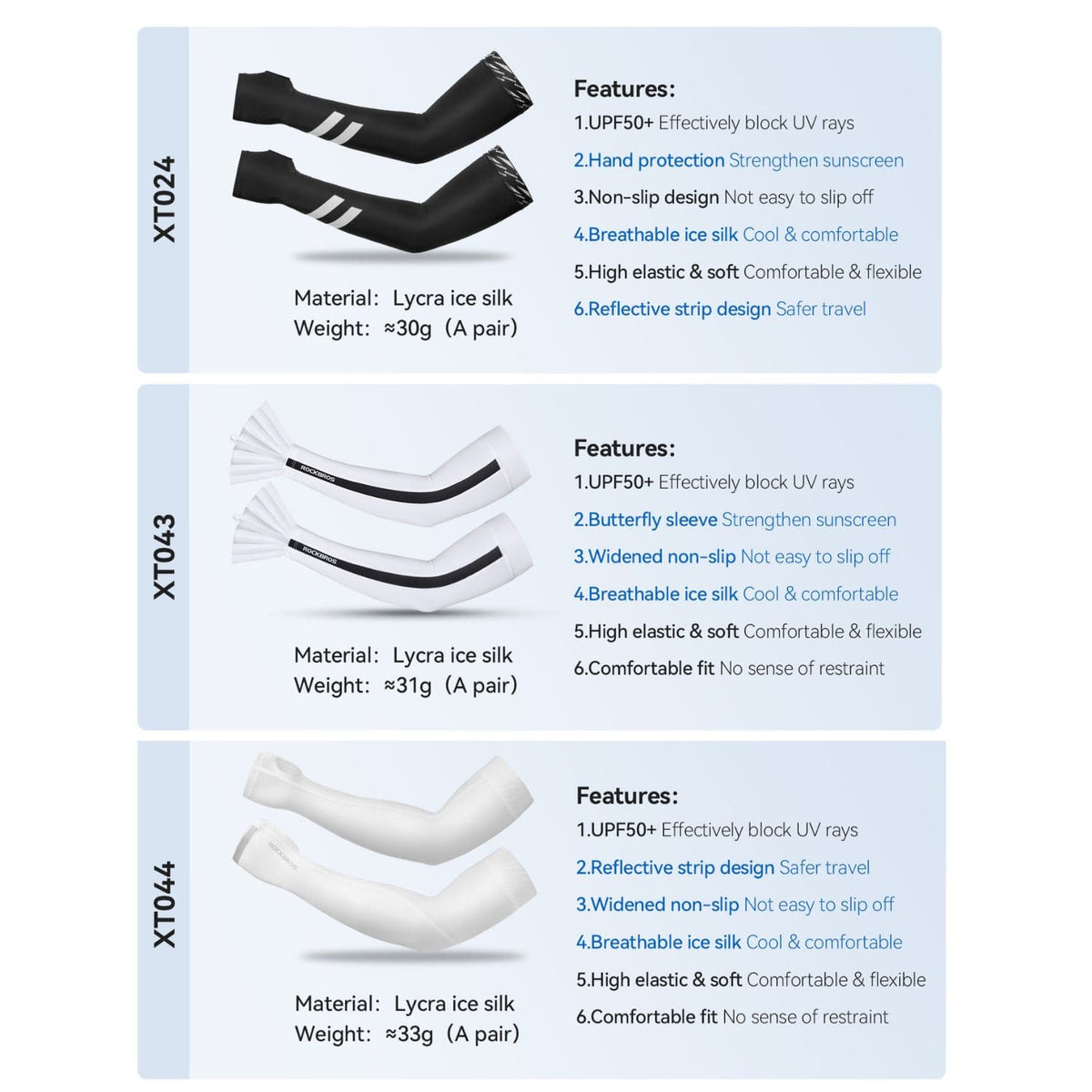 Ice Silk Cycling Arm Sleeves