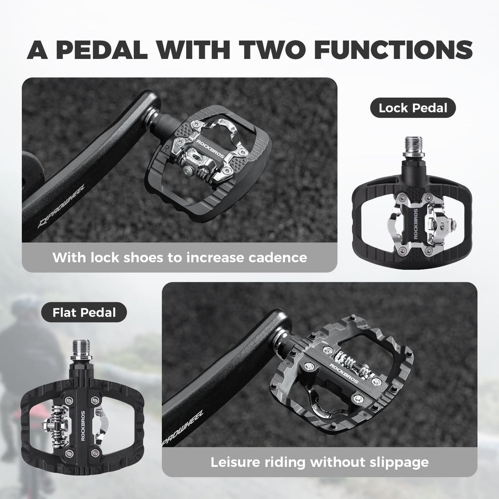 Lightweight Nylon Half-Clip Flat Bike Pedals
