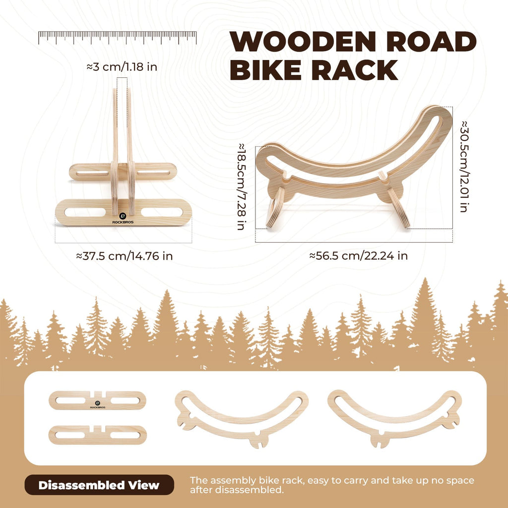 Minimalist Wooden Bike Stand