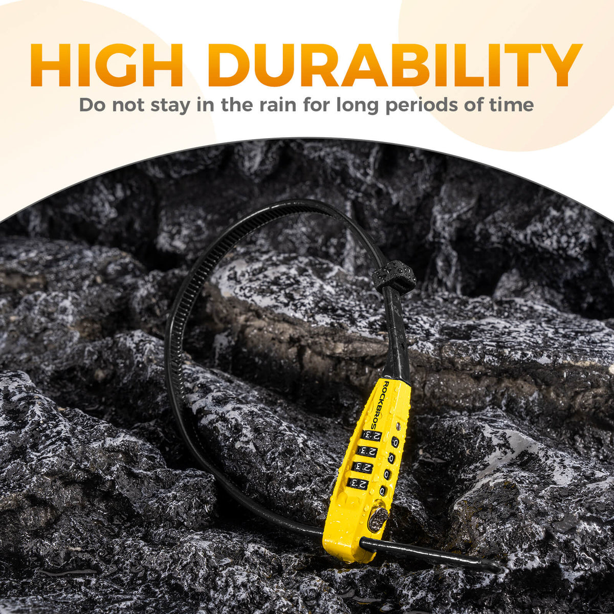 Portable Combination Cable Lock - 52cm