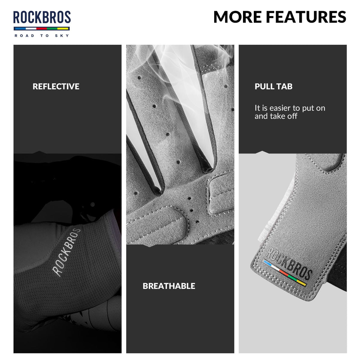 ROAD TO SKY Breathable Anti-Slip Full Finger Cycling Gloves
