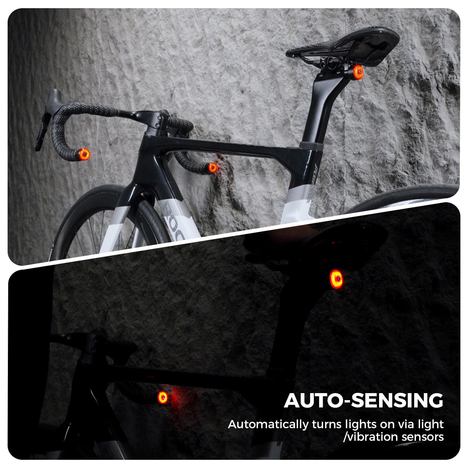 ROCKBROS R0 Smart Bike Rear or Handlebar End Light - Waterproof