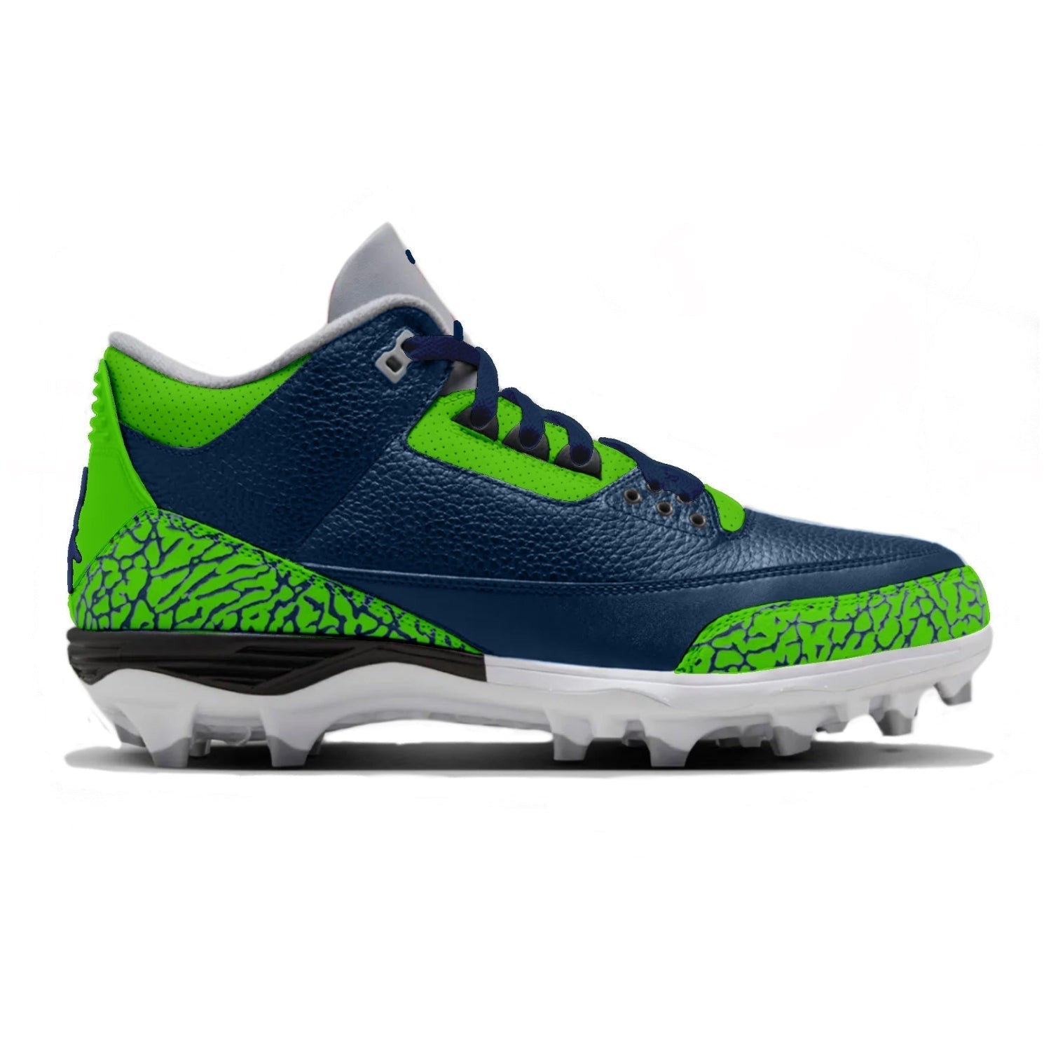 "Seattle" Jordan 3 Mid TD Cleats
