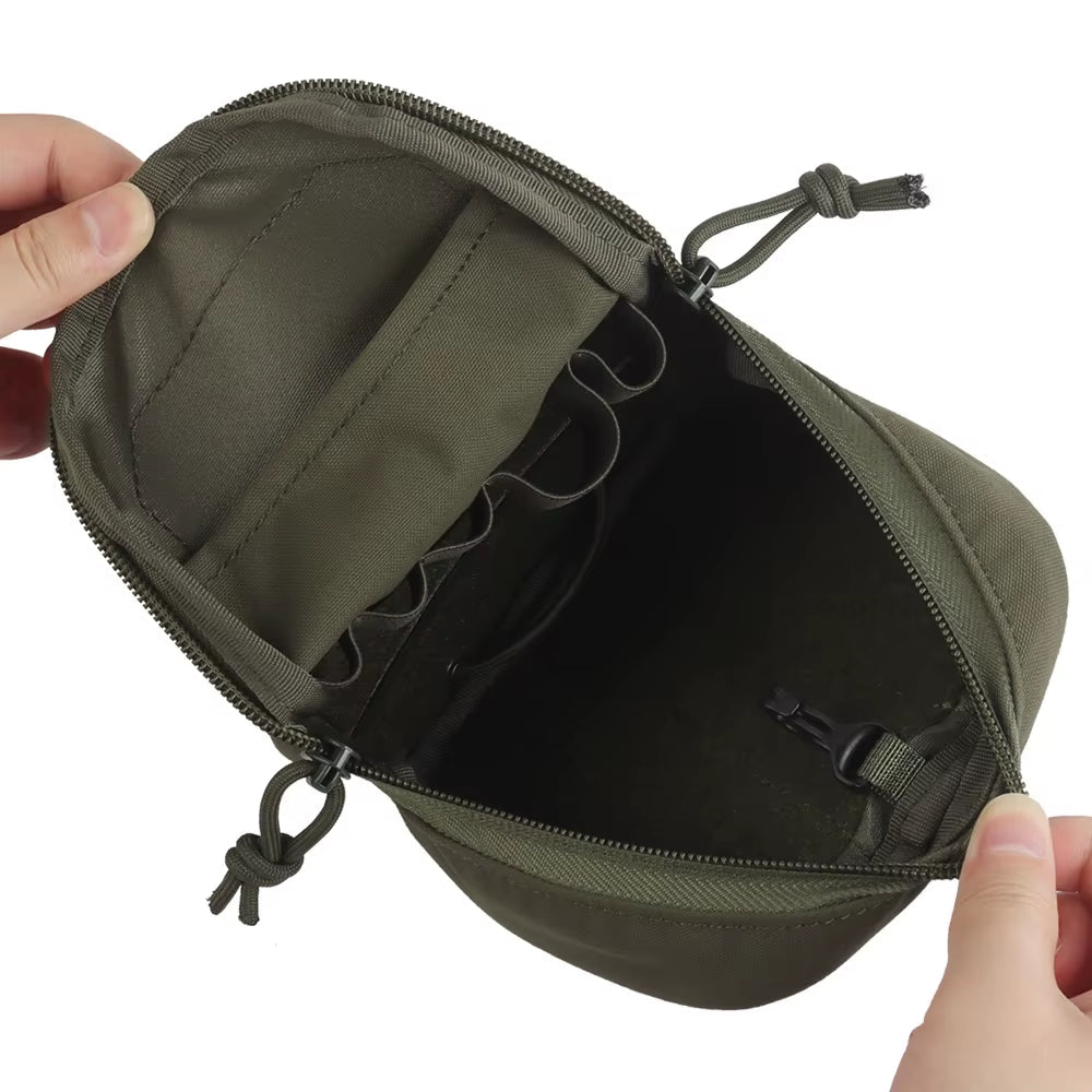 Signal & Steel AG Double-Zipper Utility Pouch – MOLLE Tactical Storage Pouch for Airsoft Gear