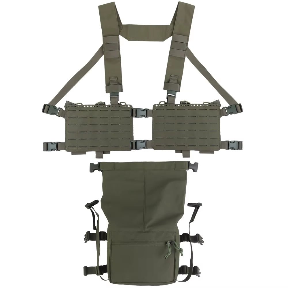 Signal & Steel Alpha Modular Chest Rig Kit – Tactical MOLLE Chest Rig with Expansion Backpack