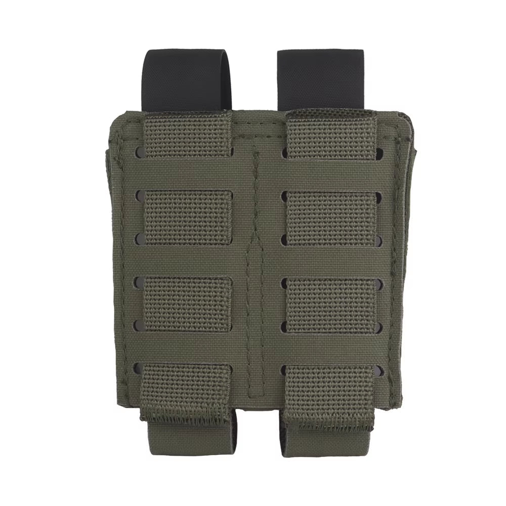 Signal & Steel Convertible 9mm Pistol Mag Pouch – MOLLE Single Magazine Holder (Covered or Open)