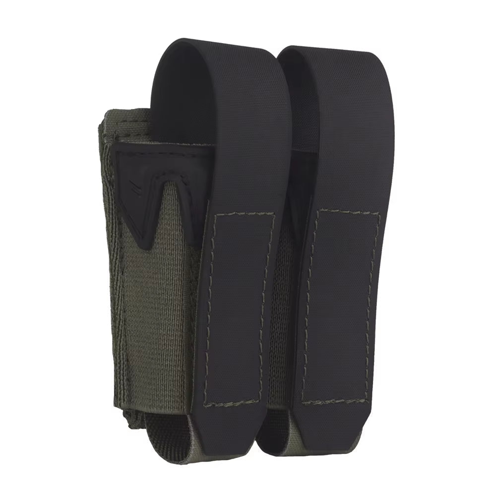 Signal & Steel Convertible 9mm Pistol Mag Pouch – MOLLE Single Magazine Holder (Covered or Open)