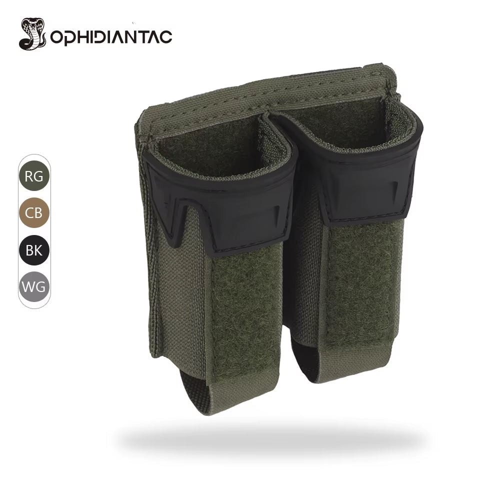 Signal & Steel Convertible 9mm Pistol Mag Pouch – MOLLE Single Magazine Holder (Covered or Open)