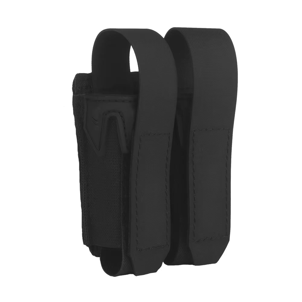 Signal & Steel Convertible 9mm Pistol Mag Pouch – MOLLE Single Magazine Holder (Covered or Open)