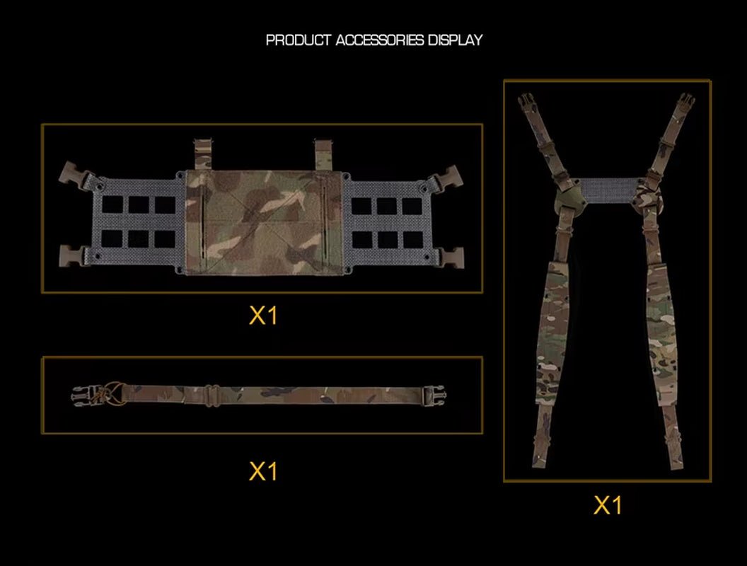 Signal & Steel Extended Chest Rig V2 – MOLLE Modular Front Rig with Admin Storage