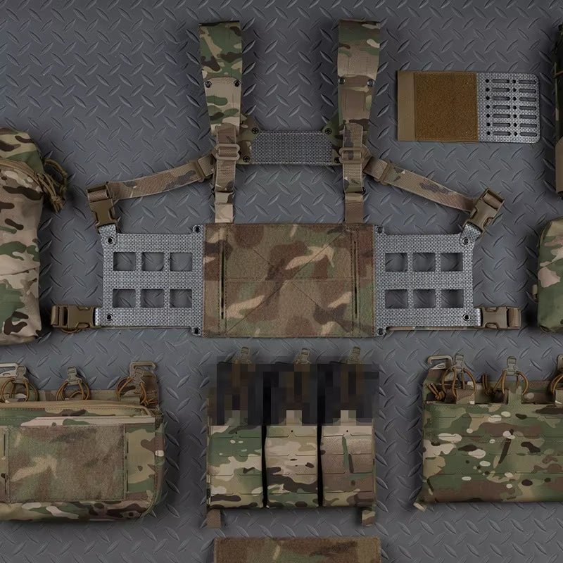 Signal & Steel Extended Chest Rig V2 – MOLLE Modular Front Rig with Admin Storage