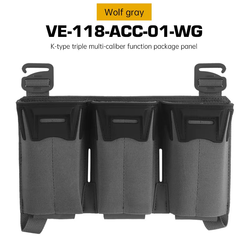 Signal & Steel K-Style Multi-Caliber Triple Mag Placard – 5.56 / SMG Magazine Panel for Plate Carriers