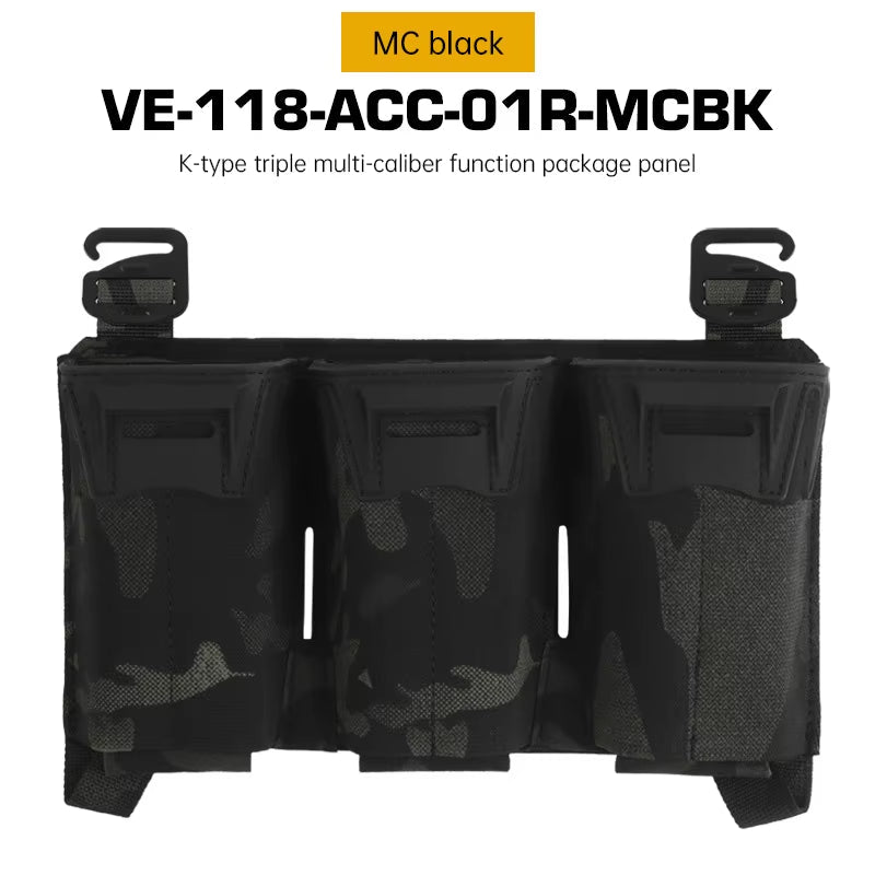 Signal & Steel K-Style Multi-Caliber Triple Mag Placard – 5.56 / SMG Magazine Panel for Plate Carriers