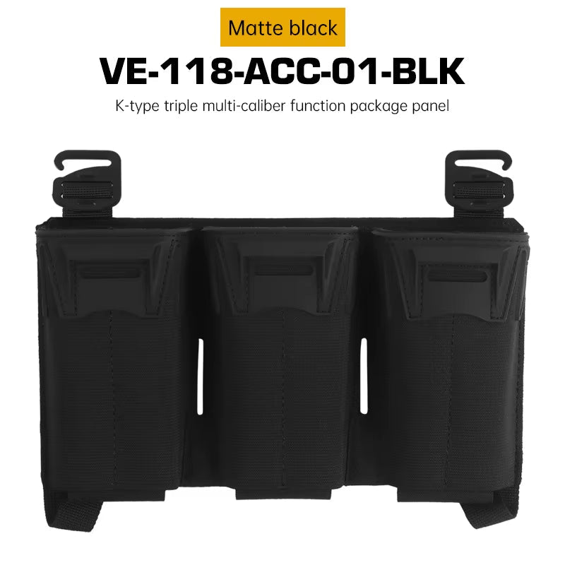 Signal & Steel K-Style Multi-Caliber Triple Mag Placard – 5.56 / SMG Magazine Panel for Plate Carriers