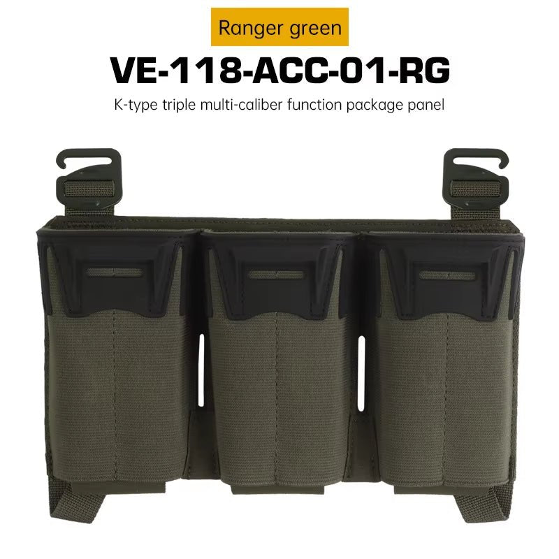 Signal & Steel K-Style Multi-Caliber Triple Mag Placard – 5.56 / SMG Magazine Panel for Plate Carriers