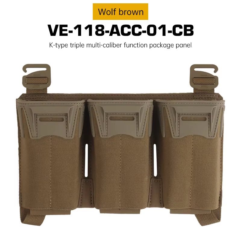 Signal & Steel K-Style Multi-Caliber Triple Mag Placard – 5.56 / SMG Magazine Panel for Plate Carriers