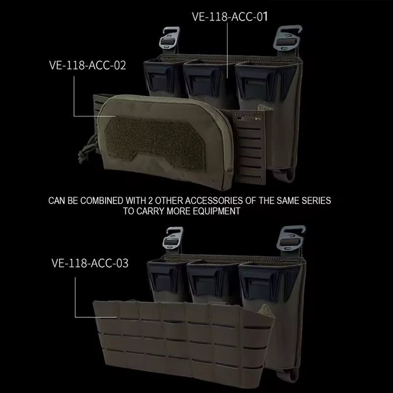Signal & Steel K-Style Multi-Caliber Triple Mag Placard – 5.56 / SMG Magazine Panel for Plate Carriers