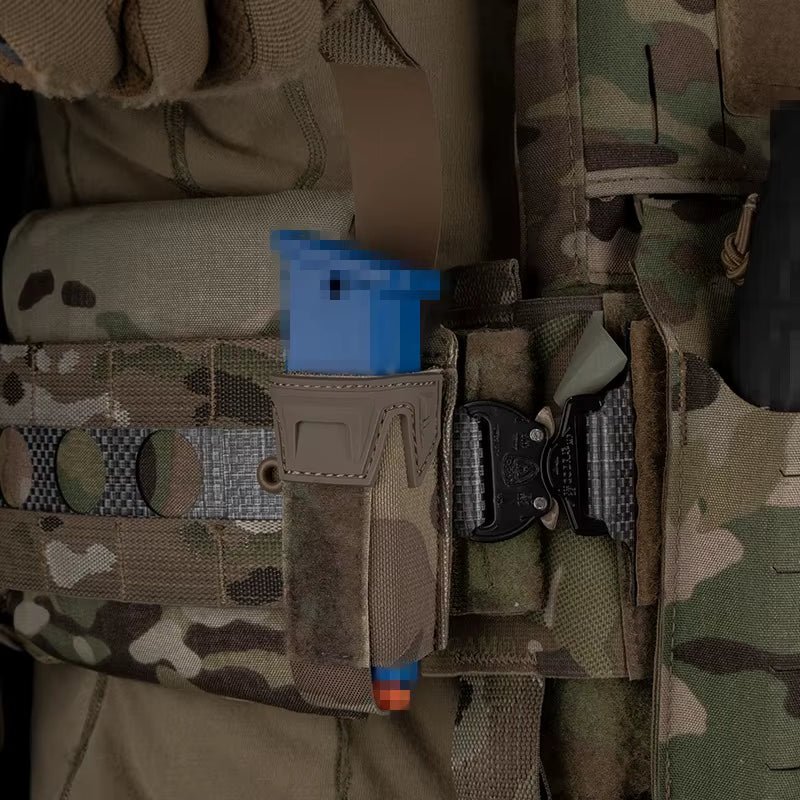 Signal & Steel K-Type 9mm Single Mag Pouch – MOLLE Pistol Magazine Holder (Convertible Open or Covered)