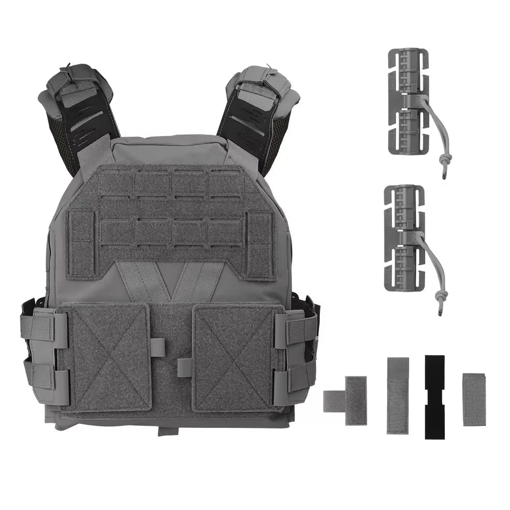 Signal & Steel KZ Lightweight Plate Carrier – MOLLE Tactical Vest with Quick Release (Airsoft Loadout)
