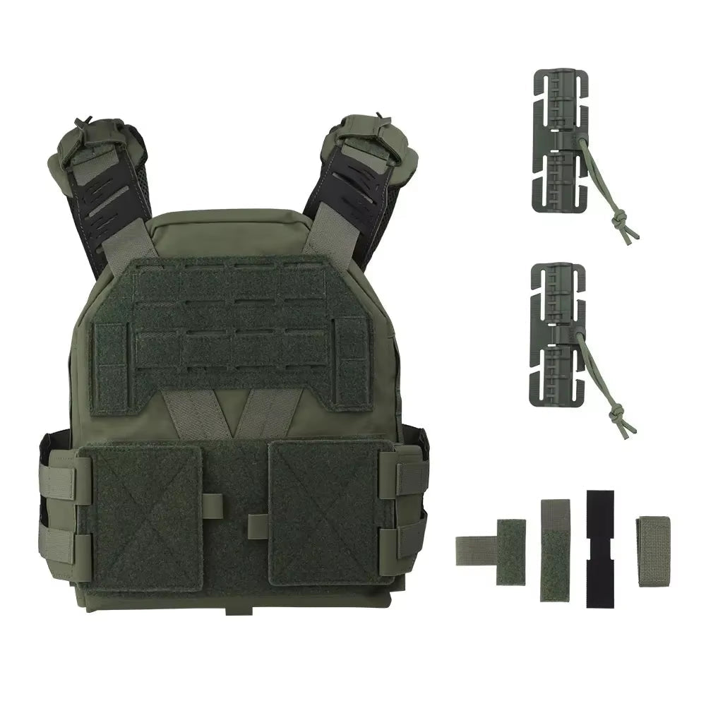 Signal & Steel KZ Lightweight Plate Carrier – MOLLE Tactical Vest with Quick Release (Airsoft Loadout)